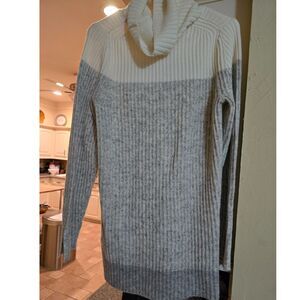 Banana Republic Women's Color block Wool Blend Turtleneck Sweater SZ M